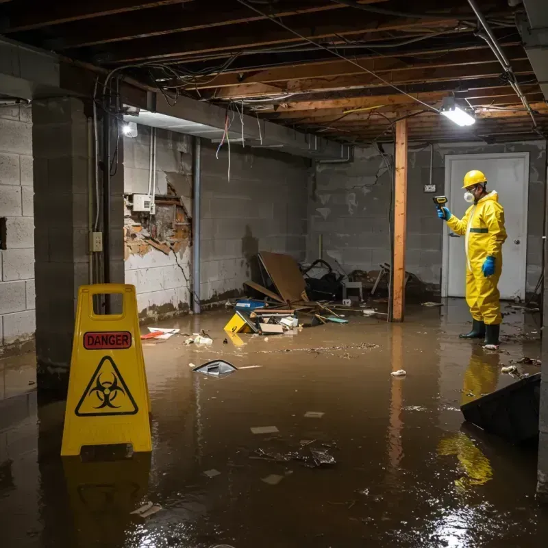 Flooded Basement Electrical Hazard in Buttonwillow, CA Property